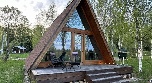 Na Beregu Reki Ruza Private house, Rezervovat Rekreační dům Chaty v Moskovská, Chalupa