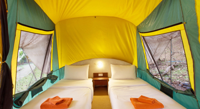 Двухместная палатка с видом на реку Mida Resort Kanchanaburi - SHA PLUS
