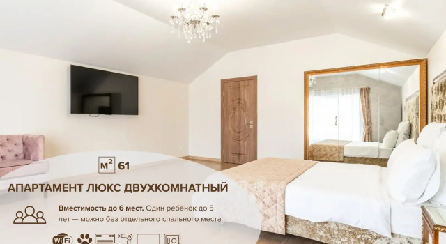 Апартаменты Luxury с 2 комнатами с видом на город Отель Сенатор