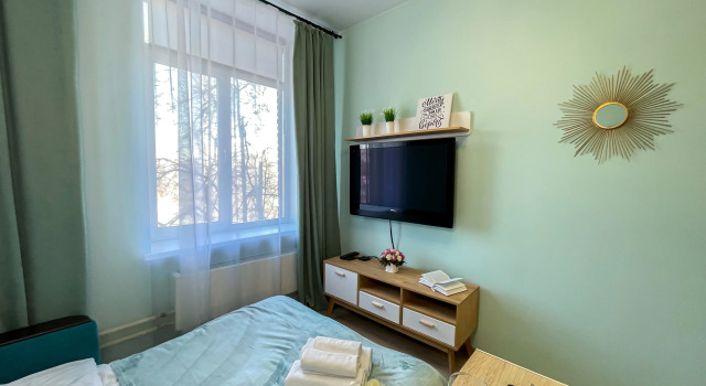 Studiya Domio (Domio) v Apart Loft na Ryabinovoj Flat, Rezervovat Apartmán Hotely v ZAO Area s parkováním, Parkování