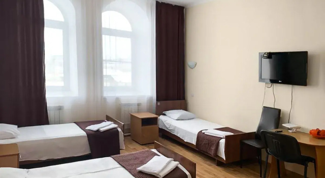 Кровать в общем номере Отель Smart Hotel Хабаровск