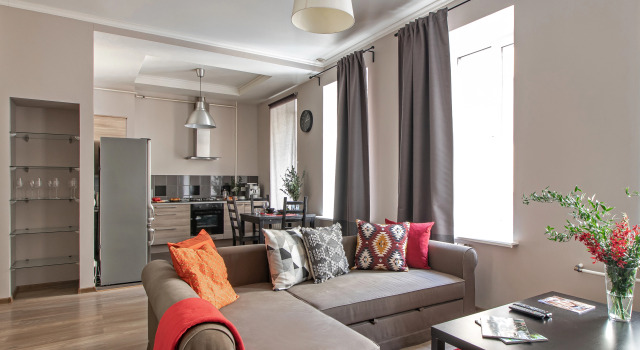 Апартаменты c 1 комнатой с красивым видом из окна Квартира в доходном доме Piter Apartments на Петроградке у зоопарка
