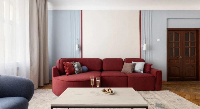 Квартира GM Apartments Четверка на Патриках в вишнёвых тонах