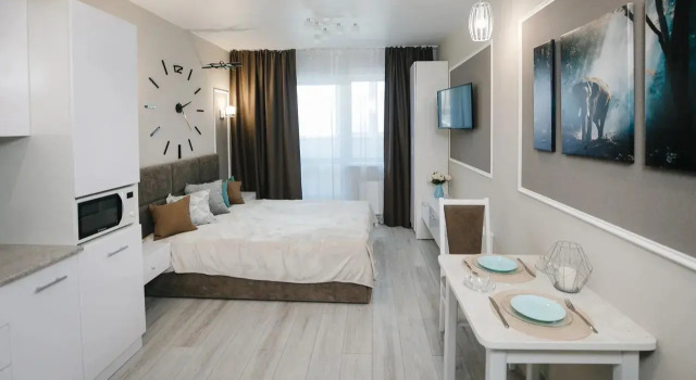 Двухместная студия с балконом и с видом на город Prince Apartments С19