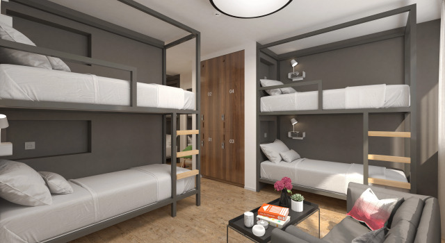 Кровать в общем номере Moda Drei - Concept Hostel