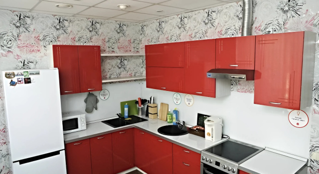 Кровать в общем номере (женский номер) с видом на город Лайк