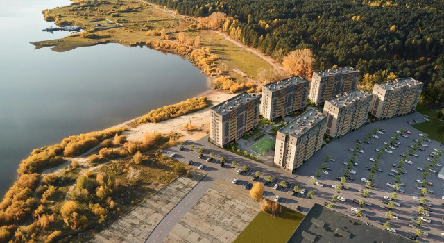 Апартаменты c 1 комнатой Квартира Уютная у озера