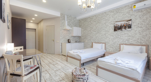 Двухместные апартаменты 202 Comfort с кухней Гостевой дом House on Potapova