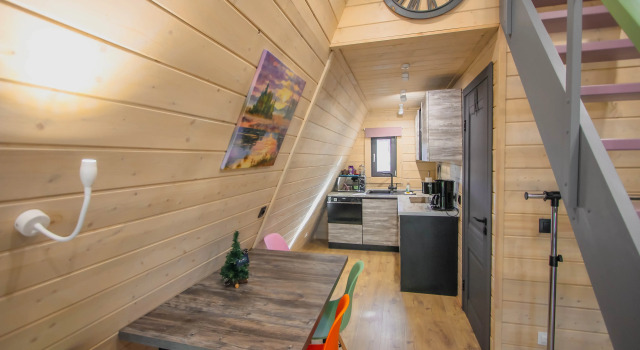 Коттедж A-frame Lime c 1 комнатой с красивым видом из окна ELKI Pravdino
