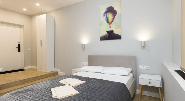 5 Komfortno I Tochka Na Krzhizhanovskogo 14k1 Apartments, Rezervasyon Daire UZAO Area Moskova, Akademicheskaya Metro Station yakınında