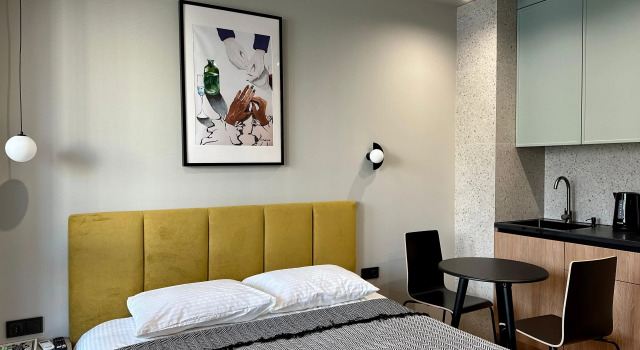 Двухместные апартаменты Comfort с балконом и с красивым видом из окна Апартамeнты Skandi House