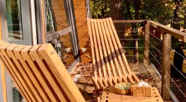A-frame 5 Тор с балконом и с видом на горы Отель Aзгард