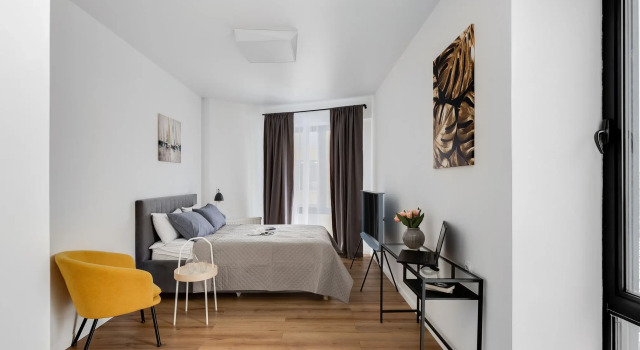Двухместные апартаменты Апартаменты SMART LOFTS | Ivory | С отдельной спальней | Бизнес-класс у метро Дмитровская