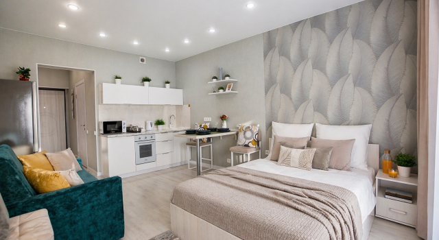 Studiya V Strizhakh-Siti Apartments, Boek Appartement Oktyabrsky Administrative District Irkoetsk