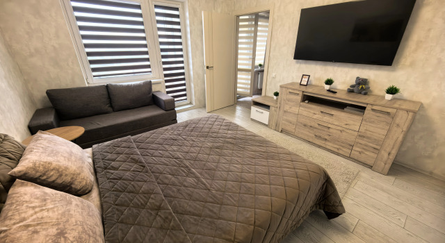 Двухместные апартаменты Comfort с балконом и с видом на город Меблированные комнаты Панорама Скай Витебск
