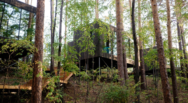 Двухместное бунгало с красивым видом из окна Отель Vert Landscape Hotel