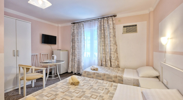 Трёхместный номер Comfort с балконом и с красивым видом из окна Гостевой дом Век