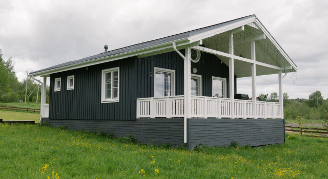 Коттедж c 1 комнатой с красивым видом из окна База Отдыха Forrest Lodge Karelia