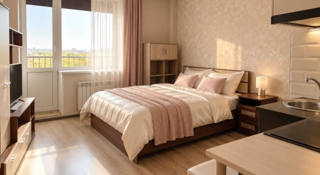 Studiya Na Komarova Flat, Buchen Sie Ferienwohnung Abakan Republik Chakassien