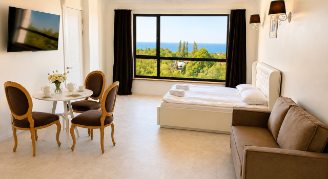 S Potryasayushchim Vidom na More v Komplekse Kristall SPA Apartments, Book Apartment Svetlogorsk 