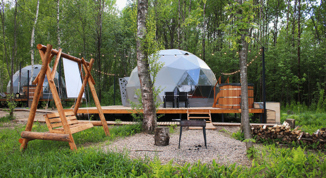 Трёхместный Geocupol Smart Deluxe Глэмпинг Rich Life Village