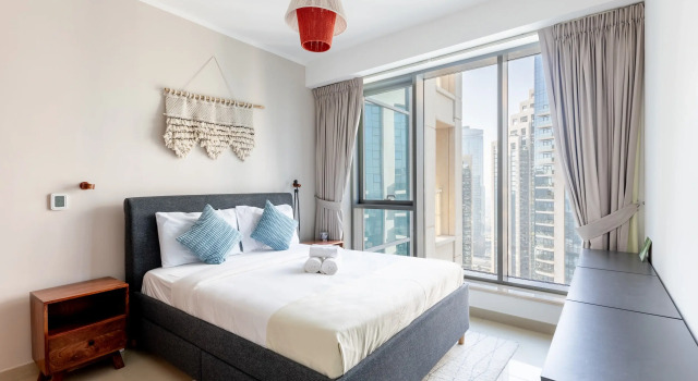 Апартаменты Elegant 2BR Balcony and Stunning Burj Views, Забронировать Апартаменты/квартира Даунтаун Дубай , рядом с Дубайский аквариум