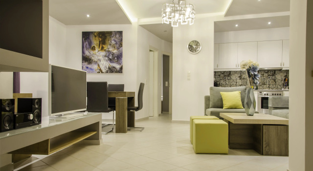 Семейный люкс с видом на море Talos Luxury Suites