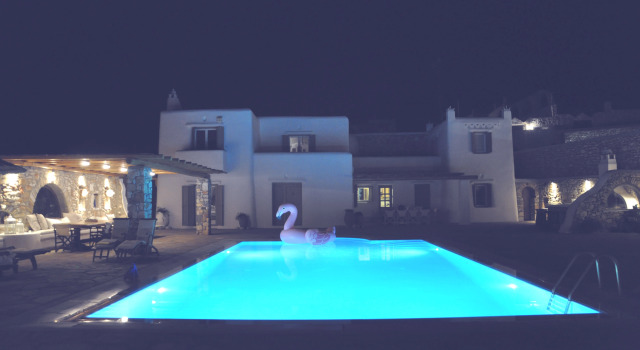 Вилла Mykonos Aegean Seaview, Забронировать Вилла Отели Орнос с бассейном, Бассейн