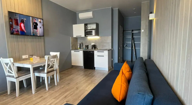Двухместные апартаменты Comfort с видом на залив Апартаменты Central Place Vladivostok Люкс Комфорт с видом на Мосты и Залив 1