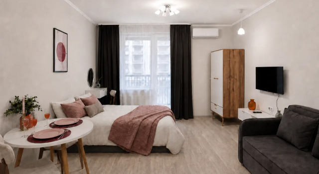 Stilnaya Studiya na Vasilievskom Ostrove dlya 3 Gostei • Zaselenie 24/7 Flat, Book Lejlighed Hoteller i Sankt Petersborg med parkering, Parkering