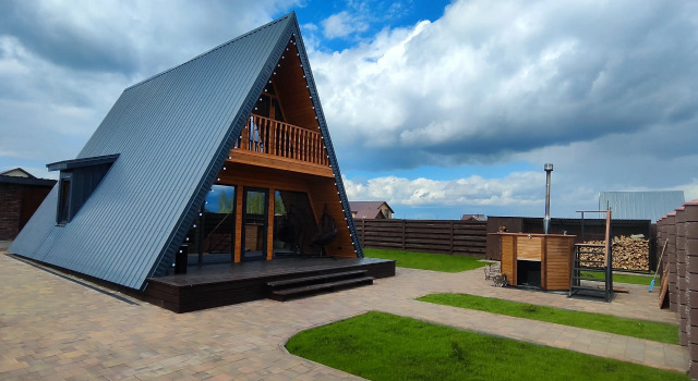 A-Frame S Chanom I Prekrasnoj Saunoy Private house, Rezervovat Rekreační dům Chaty v Bashkortostan, Chalupa