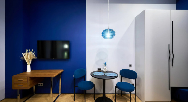 Na Kuznetskom mostu Blue Apartments, Rezervasyon Daire CAO Area Moskova, Kitay-gorod Metro Station yakınında