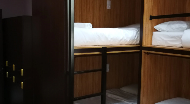 Кровать в общем номере Жилое помещение V&M Sleepbox 