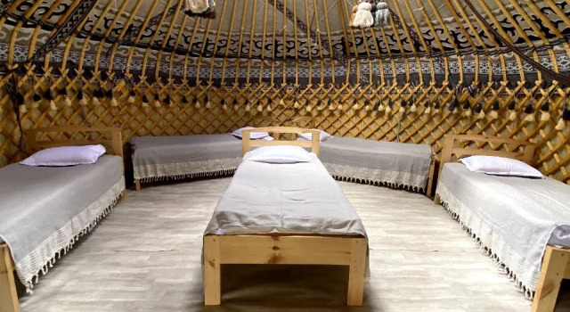 Пятиместное шале с красивым видом из окна Кемпинг Yurt camp Kolsuu At Bashy