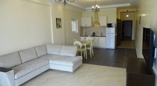 s dvumya spal'nyami i vidom na more Apartments, Rezervovat Apartmán Massandra 
