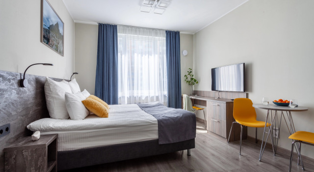 V skandinavskom stile v 15 minutah ot Pulkovo Flat, Rezervovat Apartmán Hotely v Moskovskiy district s parkováním, Parkování