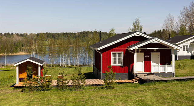 Коттедж c 1 комнатой с видом на озеро База Отдыха Forrest Lodge Karelia