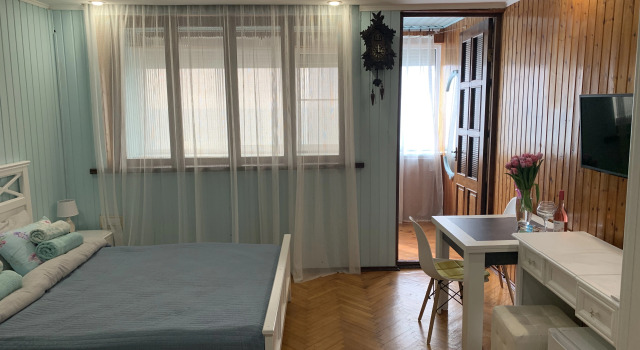Двухместный номер Deluxe с балконом и с красивым видом из окна Меблированные комнаты Край моря