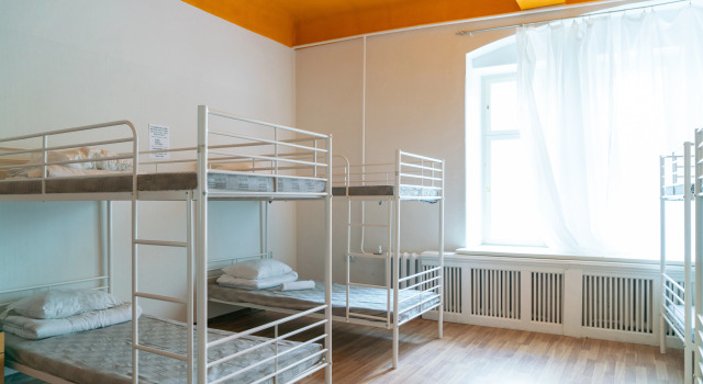 Кровать в общем номере Imaginary Hostel