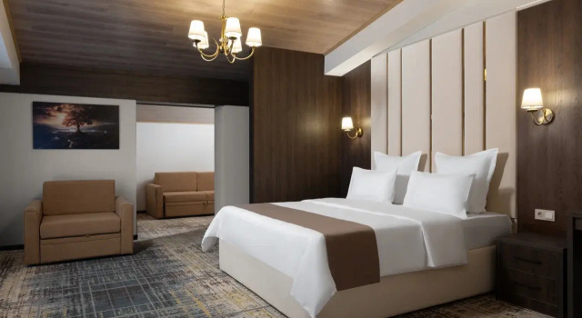 Двухместные апартаменты Superior с балконом и с видом на горы Отель Montchalet Spa by Stellar Hotels, Krasnaya Polyana
