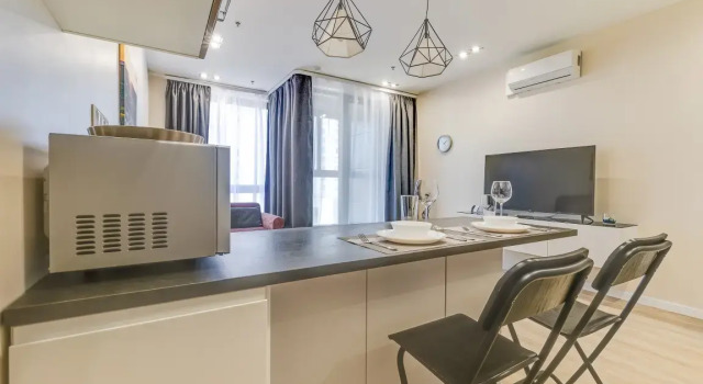 Апартаменты Стандартные с Балконом и Видом на Город Business Apartments, Забронировать Апартаменты/квартира Отели Москвы с парковкой, рядом с ЦСКА, Парковка