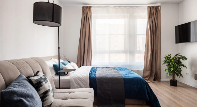 Uyutnaya studiya na chetveryih na Maloj Ochakovskoj Flat, Rezervovat Apartmán ZAO Area Moskva, poblíž Ozyornaya Metro Station