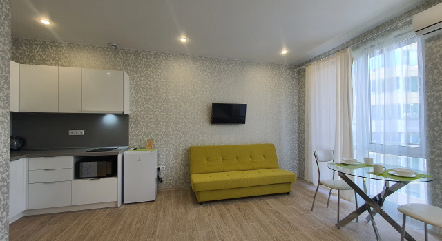 Апартаменты Уютная студия ЖК Касабланка 298в3 от HomeHotelSochi, Забронировать Апартаменты/квартира Отели Кудепста с парковкой, рядом с Пляж Робинзон (Центральный), Парковка