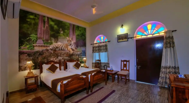 Двухместный номер Superior с балконом и с красивым видом из окна Ranthambhore Heritage Haveli