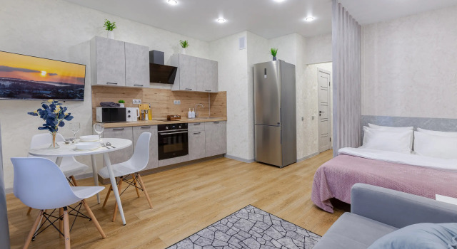 Uyutnaya Studiya v Geograficheskom Tsentre v Zhk Sokol Flat, Prenota Appartamento Hotel a Samara con parcheggio, Parcheggio