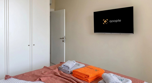 Апартаменты с 2 комнатами с балконом Апартаменты Qoople New Level Cleopatra A20 - просторная квартира 2+1