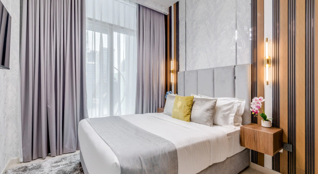 Апартаменты c 1 комнатой с балконом и с красивым видом из окна Апартаменты Globalstay Luxury Apartments Near The Dubai Canal