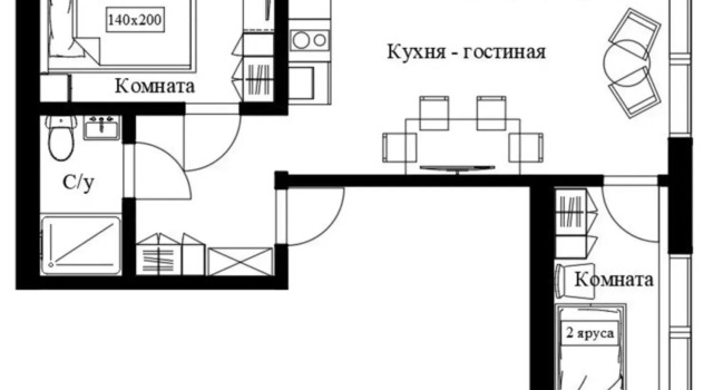 Четырёхместные апартаменты семейные Евро с видом на горы Гостевой дом Vetvi