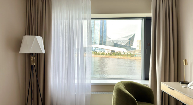 Двухместный люкс с видом на залив Отель Лахта Тауэрс by ZONT Hotel Group
