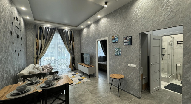 49m2 Na Beregu So Svoyej Terrasoy Flat, Boek Appartement Hotels in Karelia met parkeren, Parkeren